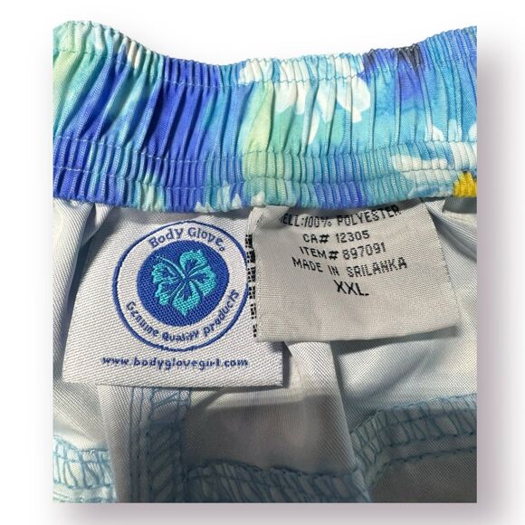 Body Glove Women's Blue Surf Shorts Size XXL Drawstring‎ With Daisy Print BNWT - Picture 3 of 5